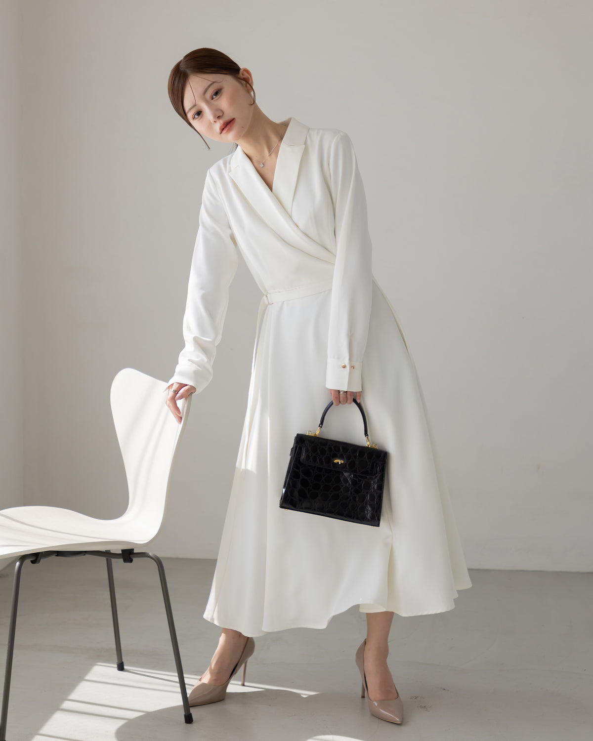 【SPECIAL10%OFF】ロングスリーブトレンチフレアワンピース