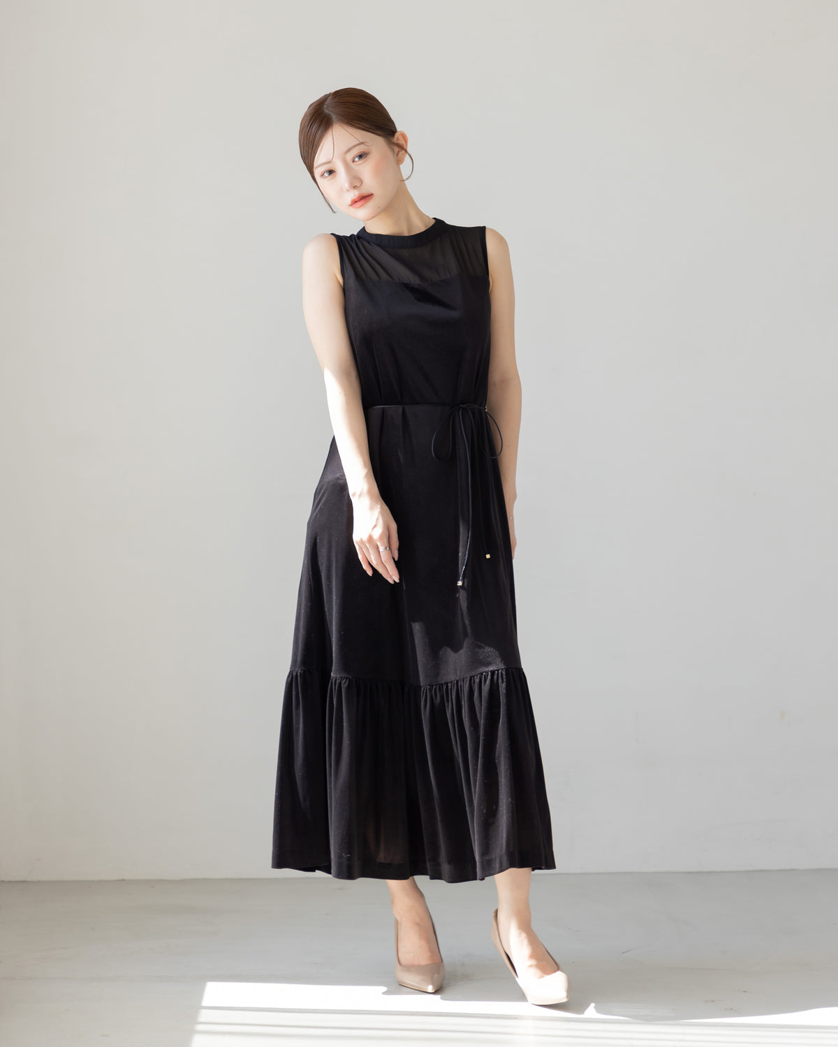 【SPECIAL10%OFF】ノーブルベロアシアーワンピース