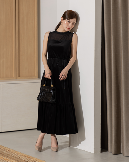【SPECIAL10%OFF】ノーブルベロアシアーワンピース