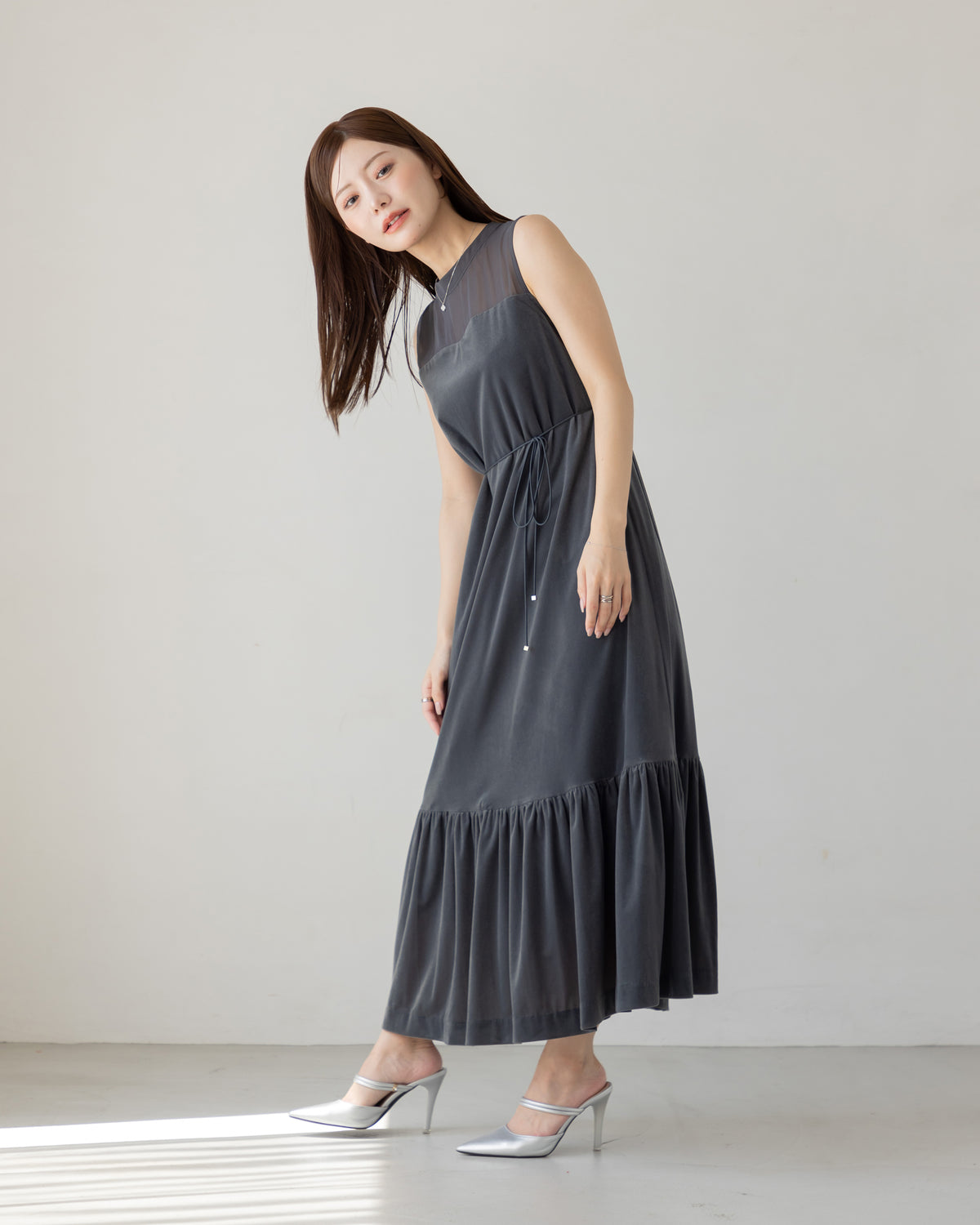【SPECIAL10%OFF】ノーブルベロアシアーワンピース
