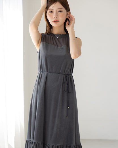 【SPECIAL10%OFF】ノーブルベロアシアーワンピース