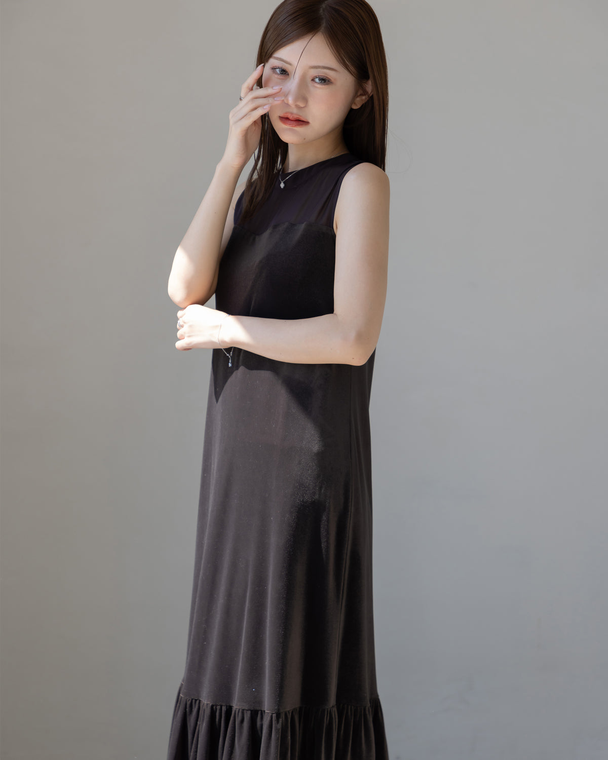 【SPECIAL10%OFF】ノーブルベロアシアーワンピース